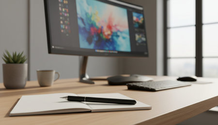 Home Office and Art Studio Interior Background