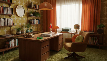Home Office and Art Studio Interior Background