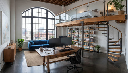 Home Office and Art Studio Interior Background