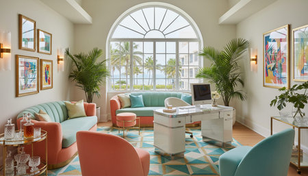 Home Office and Art Studio Interior Background
