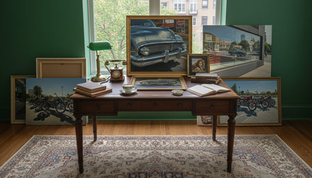 Home Office and Art Studio Interior Background