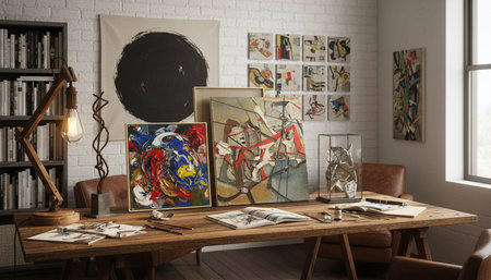 Home Office and Art Studio Interior Background