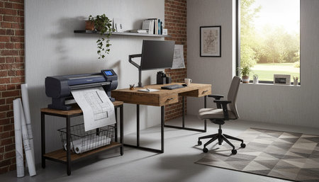 Home Office and Art Studio Interior Background