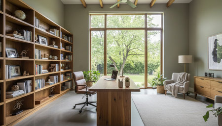 Home Office and Art Studio Interior Background