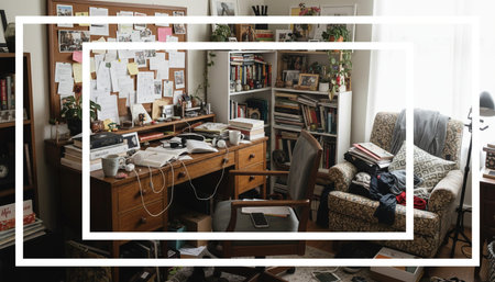 Home Office and Art Studio Interior Background