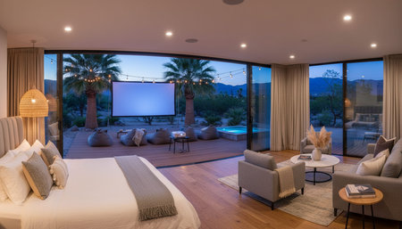 Artistic Creative Workspace Room Background for Design Useの写真素材