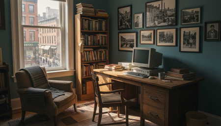 Home Office and Art Studio Interior Background