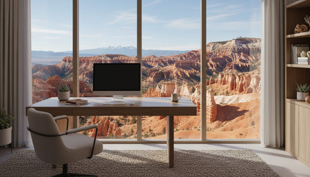 Home Office and Art Studio Interior Background