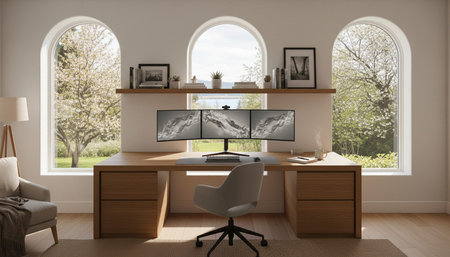 Home Office and Art Studio Interior Background