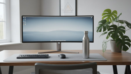 Home Office and Art Studio Interior Background