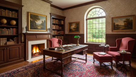 Home Office and Art Studio Interior Background