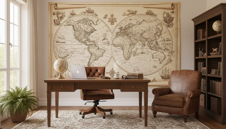 Home Office and Art Studio Interior Background