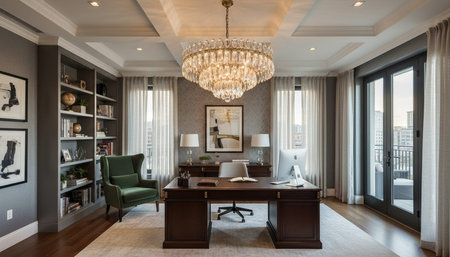 Home Office and Art Studio Interior Background
