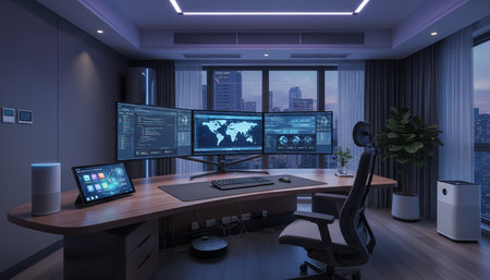 Home Office and Art Studio Interior Background