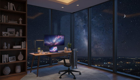 Home Office and Art Studio Interior Background