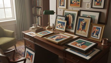 Home Office and Art Studio Interior Background