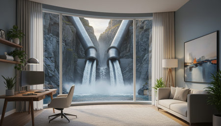 Home Office and Art Studio Interior Background