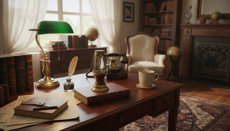 Modern Creative Workspace Interior Scene Background