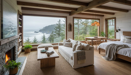 Artistic Creative Workspace Room Background for Design Useの写真素材