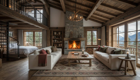 Artistic Creative Workspace Room Background for Design Useの写真素材