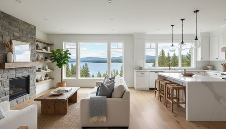 Artistic Creative Workspace Room Background for Design Useの写真素材