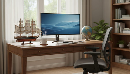 Home Office and Art Studio Interior Background
