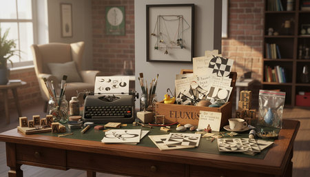 Home Office and Art Studio Interior Backgroundの写真素材