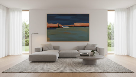 Elegant Residential Interior Room Background