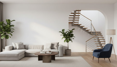 Elegant Residential Interior Room Background