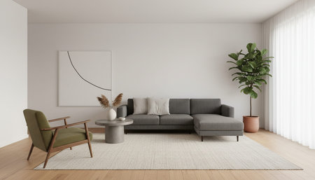 Elegant Residential Interior Room Background