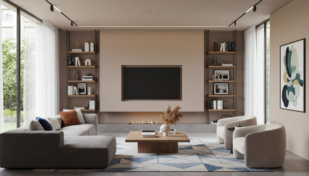 Elegant Residential Interior Room Background