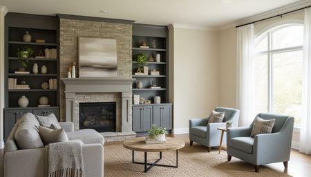 Elegant Residential Interior Room Background