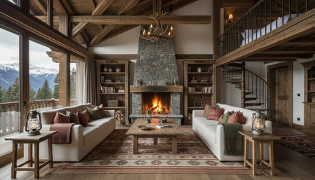 Luxury Interior Living Space Scene Background