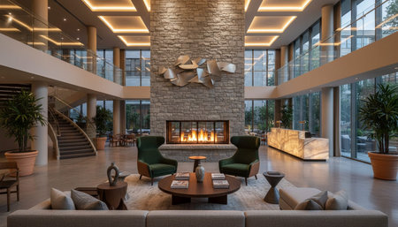 Luxury Interior Living Space Scene Background