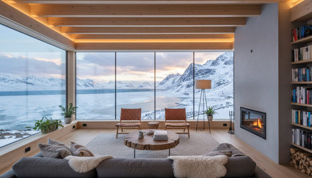 Luxury Interior Living Space Scene Background