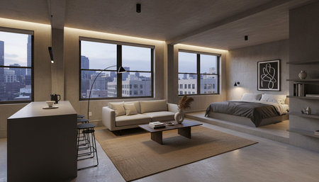 Luxury Interior Living Space Scene Background