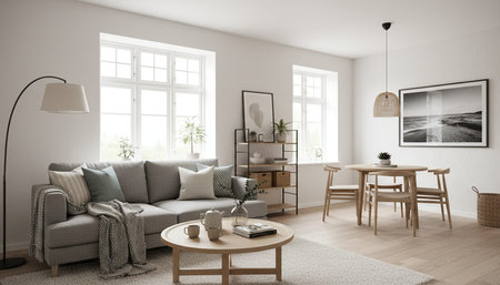 Luxury Interior Living Space Scene Background