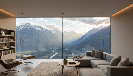 Luxury Interior Living Space Scene Background