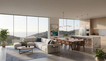 Luxury Interior Living Space Scene Background