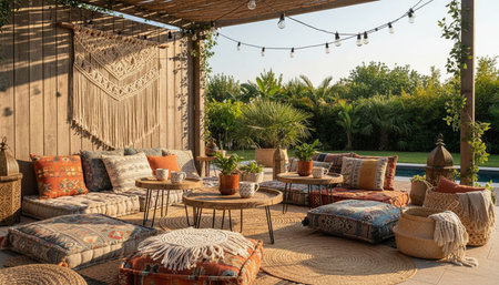 Luxury Interior Living Space Scene Backgroundの写真素材