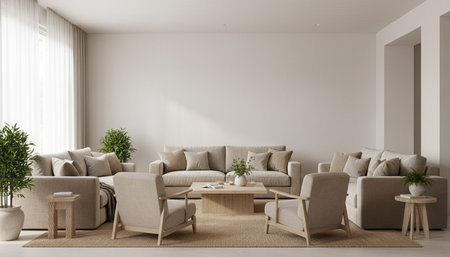 Elegant Residential Interior Room Background
