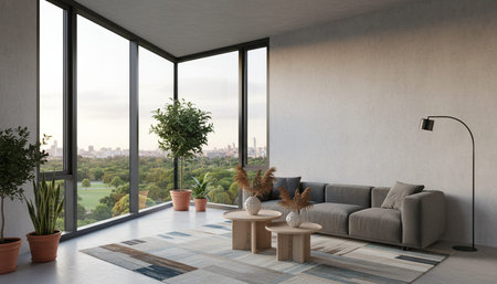 Elegant Residential Interior Room Background
