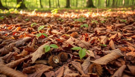 Beautiful Natural Forest Landscape with Trees and Green Plants Backgroundの写真素材