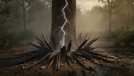 Beautiful Natural Forest Landscape with Trees and Green Plants Backgroundの写真素材