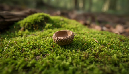 Beautiful Natural Forest Landscape with Trees and Green Plants Background
