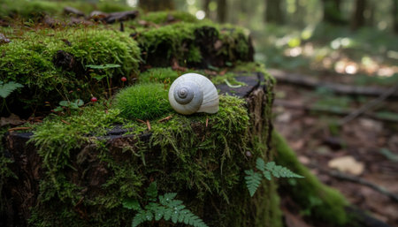 Beautiful Natural Forest Landscape with Trees and Green Plants Background
