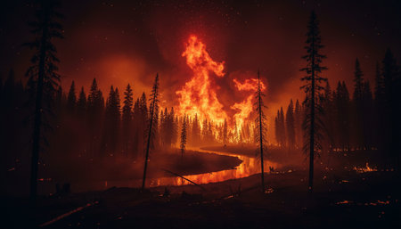 Beautiful Natural Forest Landscape with Trees and Green Plants Backgroundの写真素材