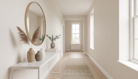 Luxury Sunroom with Indoor Plants and Cozy Seating Areaの写真素材