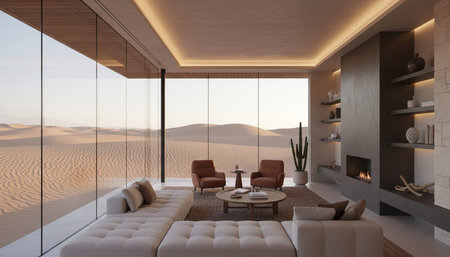Modern Luxury Living Room Interior Background
