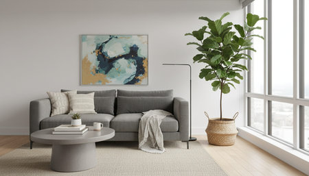 Modern Luxury Living Room Interior Background